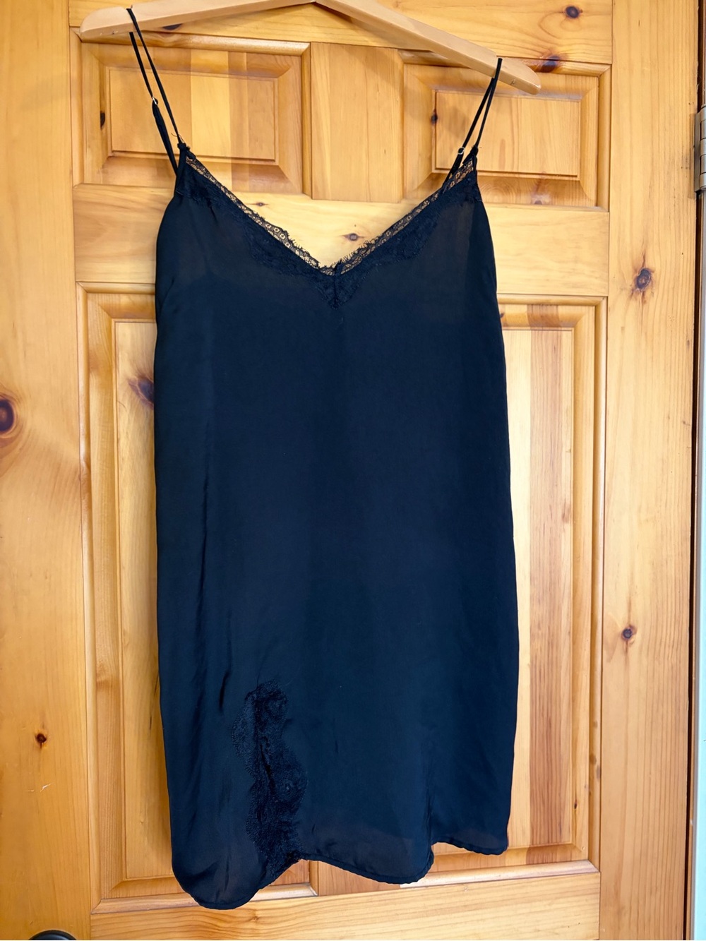 Urban Outfitters Black Lace-Trim Slip Dress